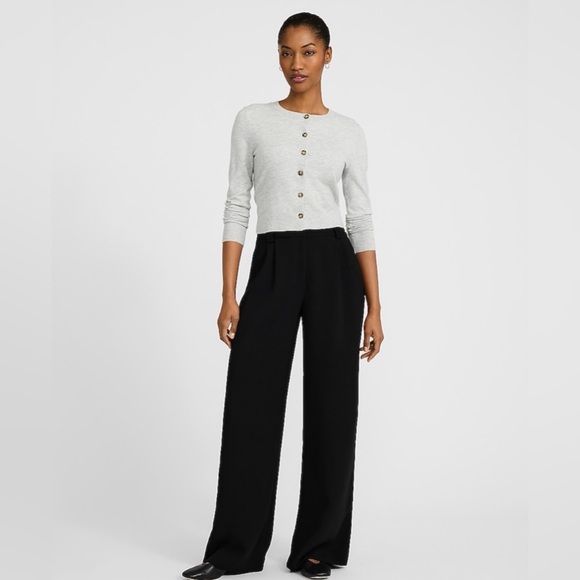 Express Textured High Waisted Relaxed Trouser - Picture 3 of 7